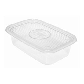 Pote Pop Rentangular Plasútil 1,2 Litros - Transparente