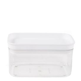 Pote Retangular Hermético Havan Casa 860Ml - Transparente e Branco