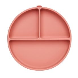 Pratinho Em Silicone Com Ventosa E Divisória Buba - Rosa Escuro