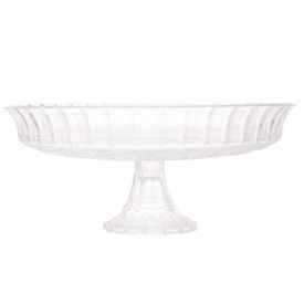 Prato De Bolo Com Pé Angel Lyor 30Cm - Vidro