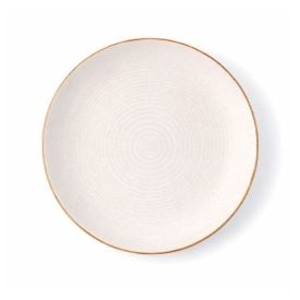 Prato de Sobremesa Cerâmica Naturalle Havan Casa 21Cm - Bege Brilhoso