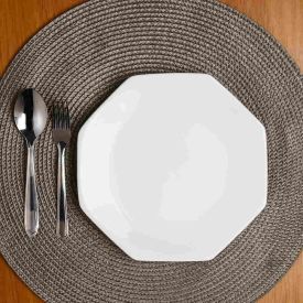 Prato De Sobremesa De Porcelana Orion Schmidt 21 Cm - Branco