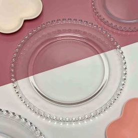 Prato De Sobremesa Lyor Borda Coração 20Cm - Cristal