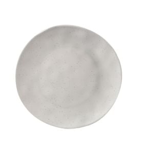 Prato De Sobremesa Melamina Organic Havan Casa 23 Cm - Off White e Preto