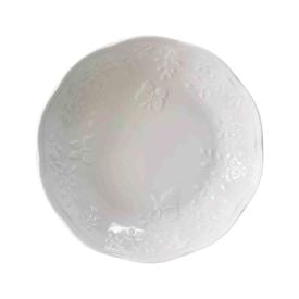 Prato Fundo Lyor de Porcelana Butterfly 21,5Cm - Branco