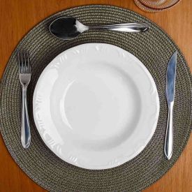 Prato Fundo De Porcelana Pomerode Schmidt 23 Cm - Branco