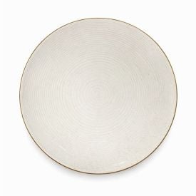 Prato Raso Cerâmica Naturalle Havan Casa 27Cm - Bege Brilhoso