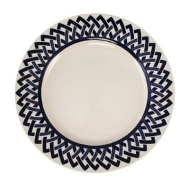 Prato Raso New Trama Blue Biona By Havan Casa 26Cm - Cerâmica