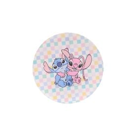 Prato Raso Melamina Disney 20,2Cm - Stitch e Angel