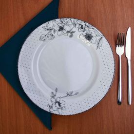 Prato Raso Porcelana Jasmine Havan Casa 27Cm - Estampado