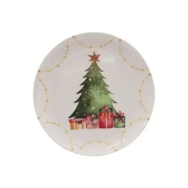 Prato Sobremesa Melamina Natal Havan Casa - 20Cm