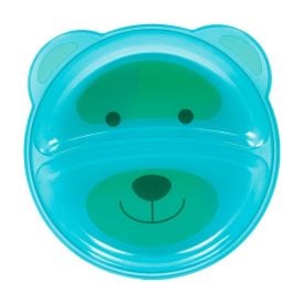 Prato Infantil Ursinho Com Divisória Buba - Azul