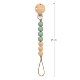 Prendedor De Chupeta Silicone E Bambu - Buba