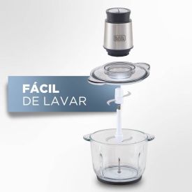 Miniprocessador Black and Decker Gourmand Gris MP300G