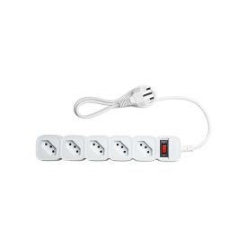 Extensão Protetor Eletrônico Com 5 Tomadas Intelbras Epe 205 - Branco