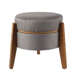 Puff Multiuso Jakarta 39X41 cm Havan Casa - Cinza