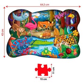 Quebra-Cabeça Gigante Na Floresta 28 Peças Pais & Filhos Gala - 10795