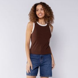 Regata Básica Em Viscose Boby Blues Marrom