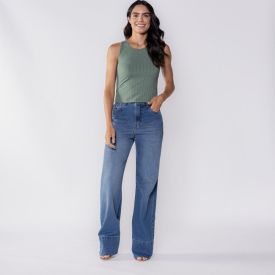 Regata Feminina Canelada Básica Patricia Foster