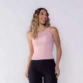 Regata Feminina Canelada Sem Costura Boby Blues Rosa Ballet