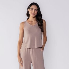 Regata Feminina Com Decote V Patricia Foster Fendi