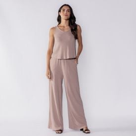 Regata Feminina Com Decote V Patricia Foster Fendi