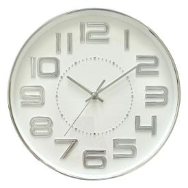 Relógio De Parede Branco Havan Casa 30Cm - Prata