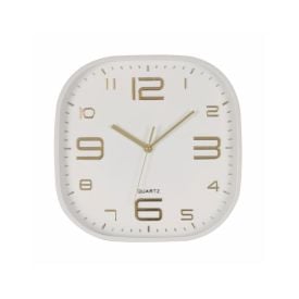 Relógio De Parede Com Fundo Branco Absoluto Havan Casa 30 Cm - Dourado