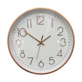 Relógio de Parede Redondo 30Cm Havan Casa - Rosa Ouro