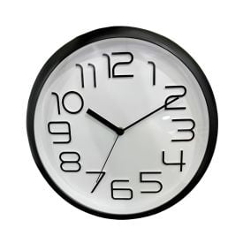 Relógio de Parede Redondo 30Cm Havan Casa - Preto e Branco