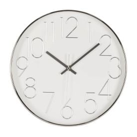 Relógio de Parede Redondo Havan Casa 30Cm - Prata