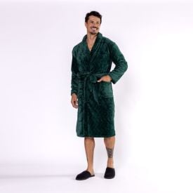 Roupão P Microfibra Masculino Marc Alain - Verde Botânico