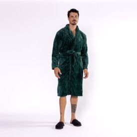 Roupão P Microfibra Masculino Marc Alain - Verde Botânico