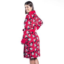 Roupão Adulto Unissex Disney Microfibra P - Mickey vermelho