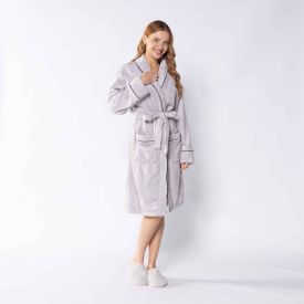 Roupão Adulto M Requinte Havan Casa - Cinza