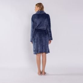 Roup&atilde;o Adulto Microfibra Requinte m - Azul