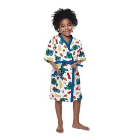 Roupão Infantil Felpudo P Estampado Lepper 1 Pç - Skate Azul