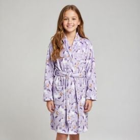 Roupão Infantil G Microfibra Lumini Havan Kids - Unicórnio Lilás