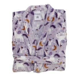 Roupão Infantil G Microfibra Lumini Havan Kids - Unicórnio Lilás