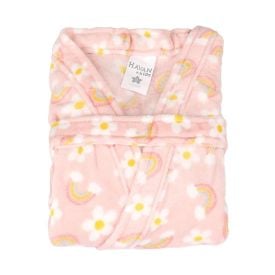 Roupão Infantil G Microfibra Lumini Havan Kids - Arco Íris Rosa