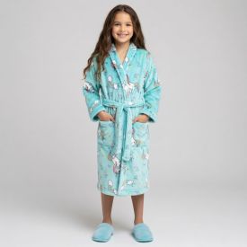 Roupão Infantil G Microfibra Lumini Havan Kids - Unicórnio