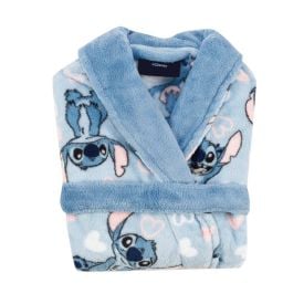 Roupão Infantil M Microfibra Disney - Stitch