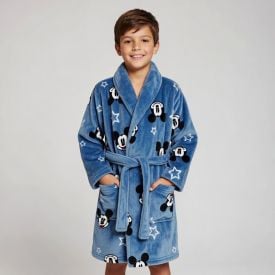 Roupão Infantil m Microfibra Disney - Mickey
