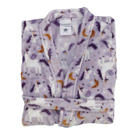 Roupão Infantil m Microfibra Lumini Havan Kids - Unicórnio Lilás