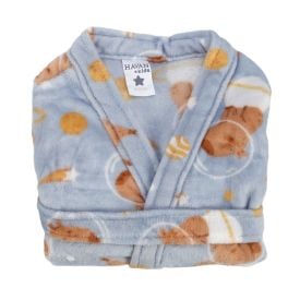 Roupão Infantil m Microfibra Lumini Havan Kids - Capivara Astronauta