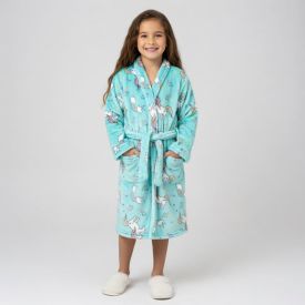 Roupão Infantil m Microfibra Lumini Havan Kids - Unicórnio