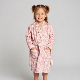 Roupão Infantil P Microfibra Lumini Havan Kids - Arco Íris Rosa