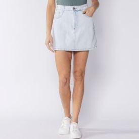 Saia Feminina Jeans Boby Blues Azul Claro