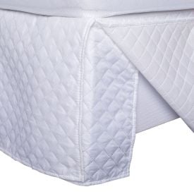 Saia Para Cama Box Queen Matelassê Veste Fácil - Branca
