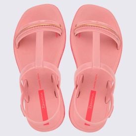 Sandália Ipanema Infantil Glow Rosa/Dourado